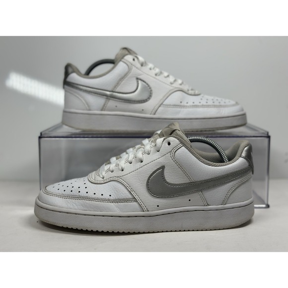 Nike Shoes - Nike Court Vision Low Top Women's Size 7.5 White Metallic Silver CD5434-111